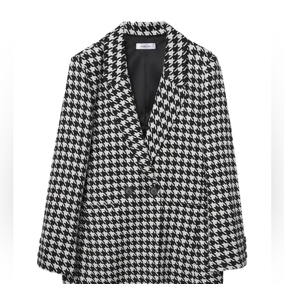 Anine Bing Madeleine Houndstooth Blazer - Picture 6 of 16